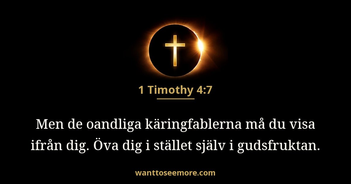 1 Timothy 4:7