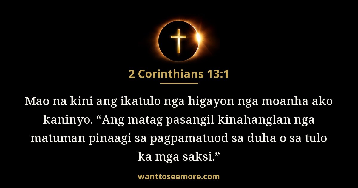 2 Corinthians 13:1