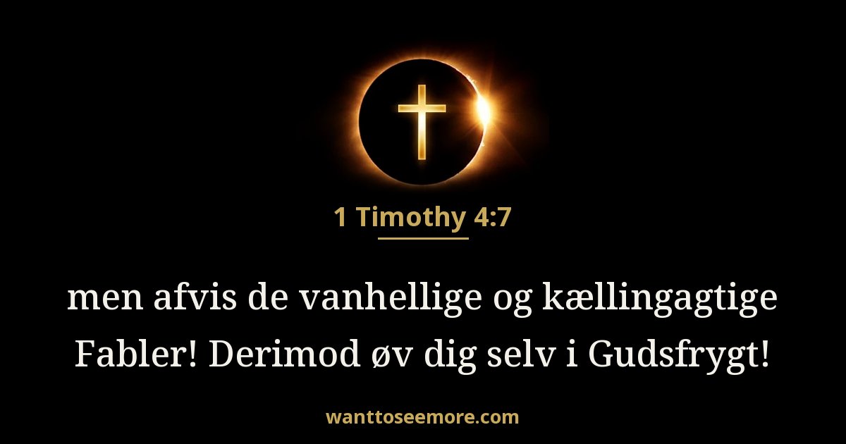 1 Timothy 4:7