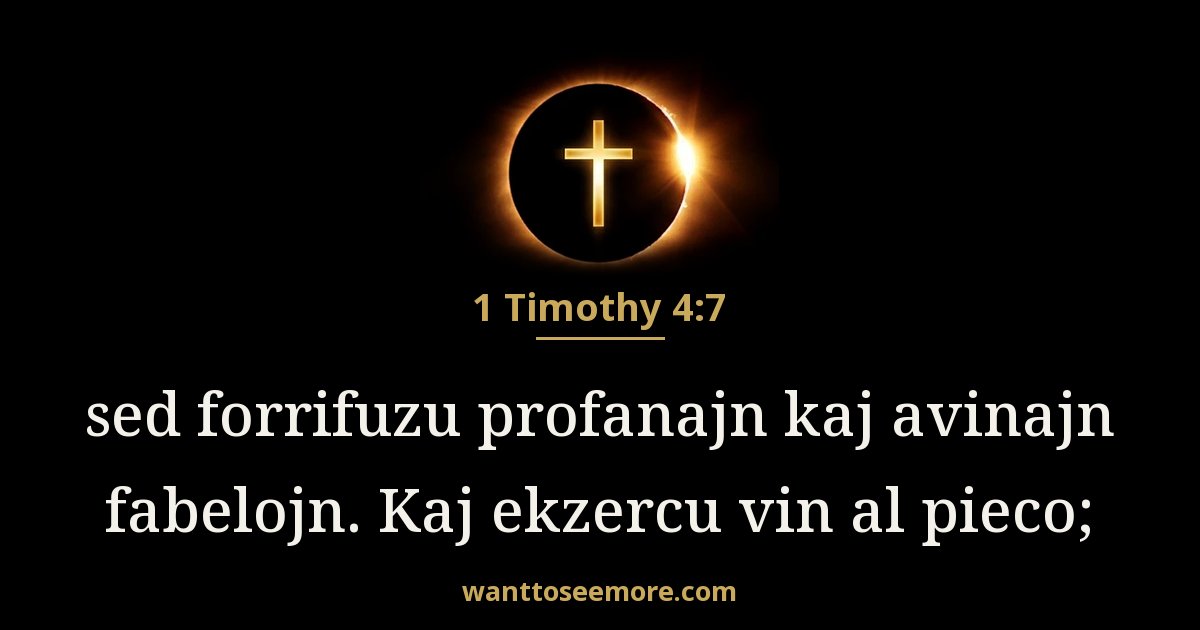 1 Timothy 4:7