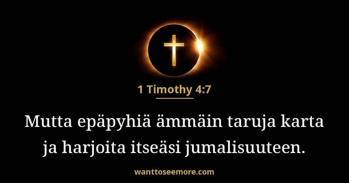1 Timothy 4:7
