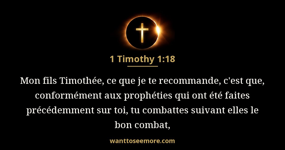 1 Timothée 1:18