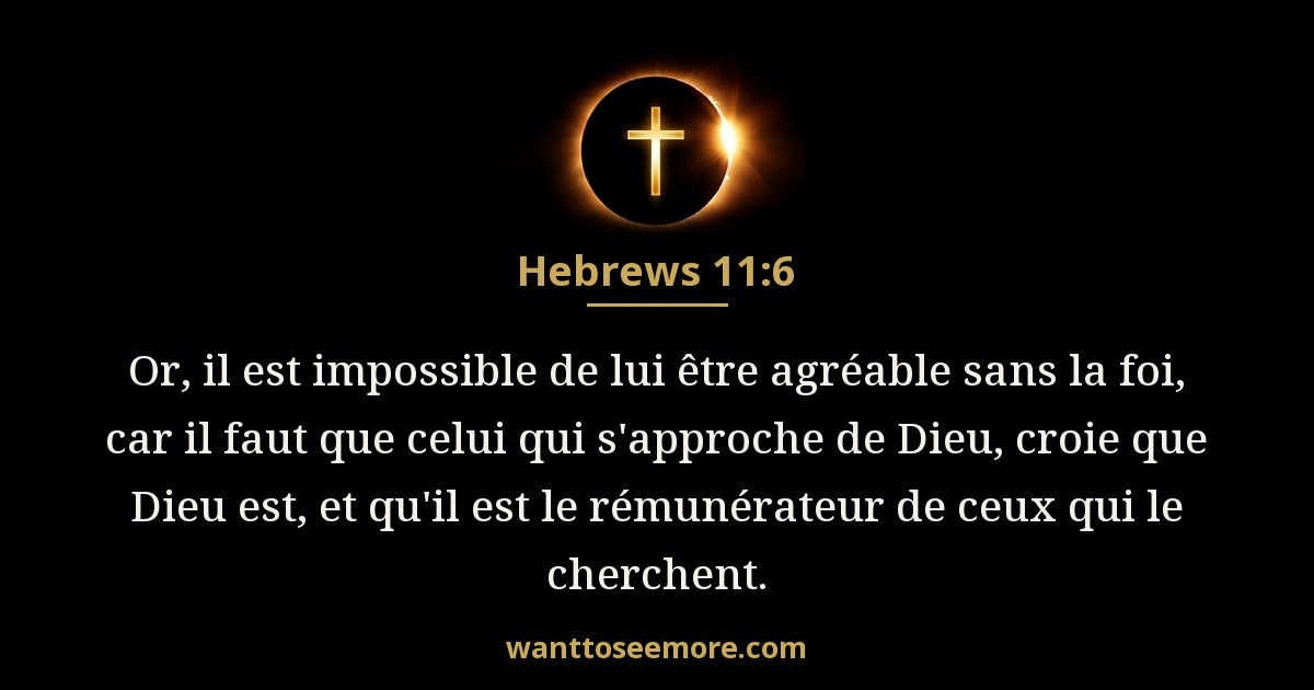 Hébreux 11:6