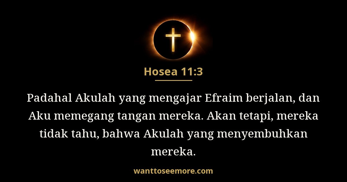 Hosea 11:3