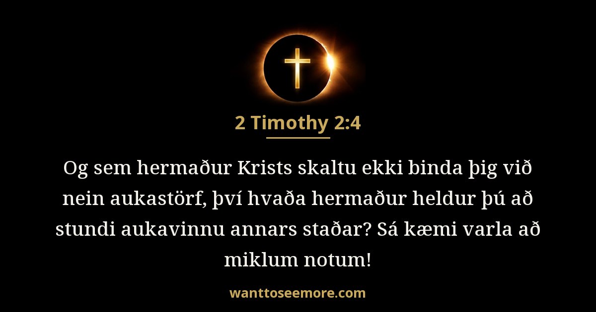2 Timothy 2:4