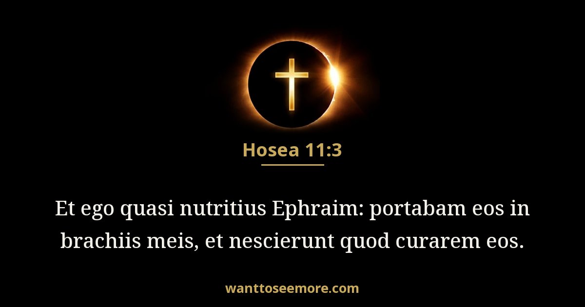 Hosea 11:3