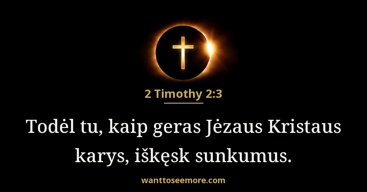 2 Timothy 2:3