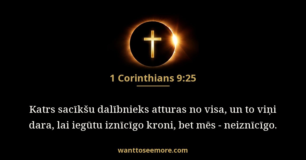 1. vēstule korintiešiem 9:25