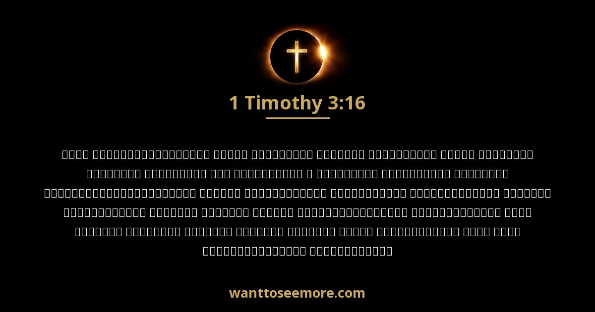 1 Timothy 3:16