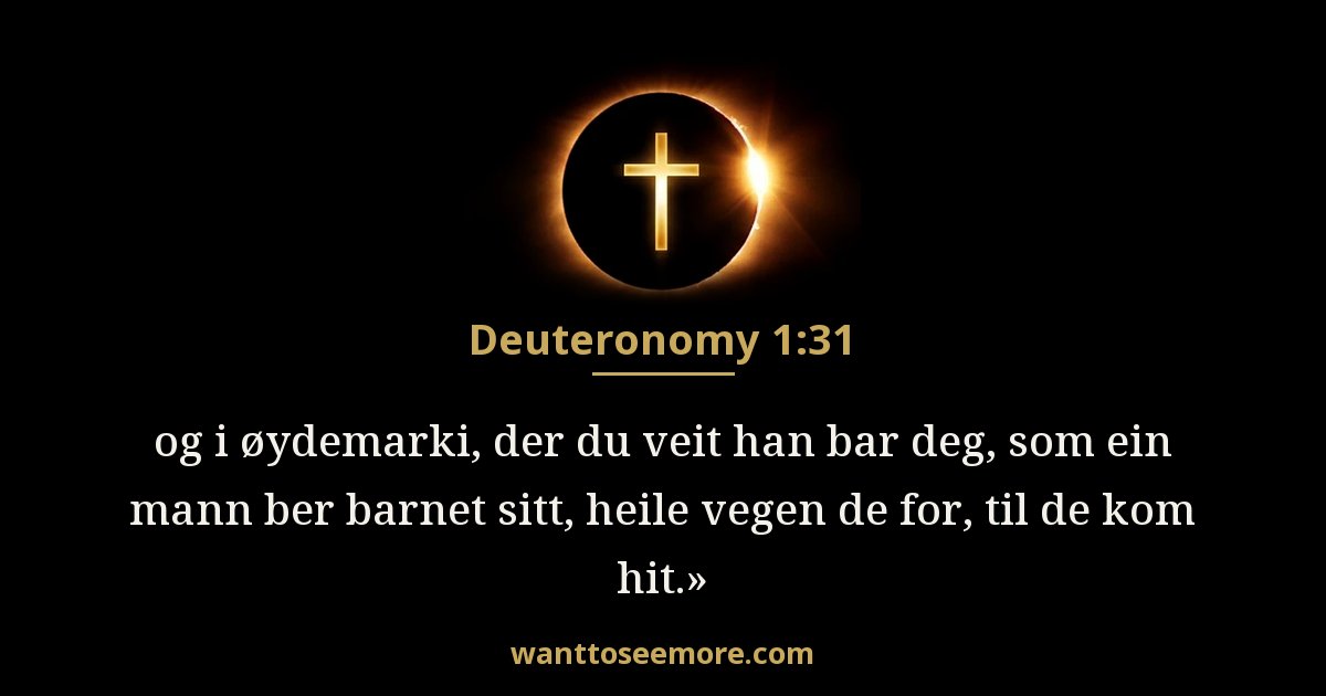 5. Mosebok 1:31