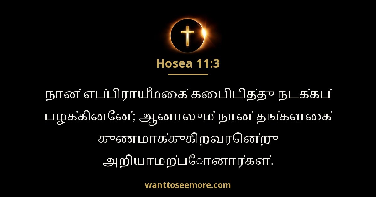 Hosea 11:3