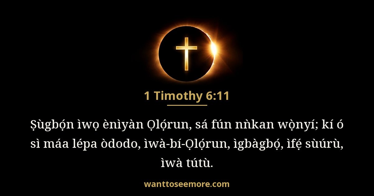 1 Timothy 6:11