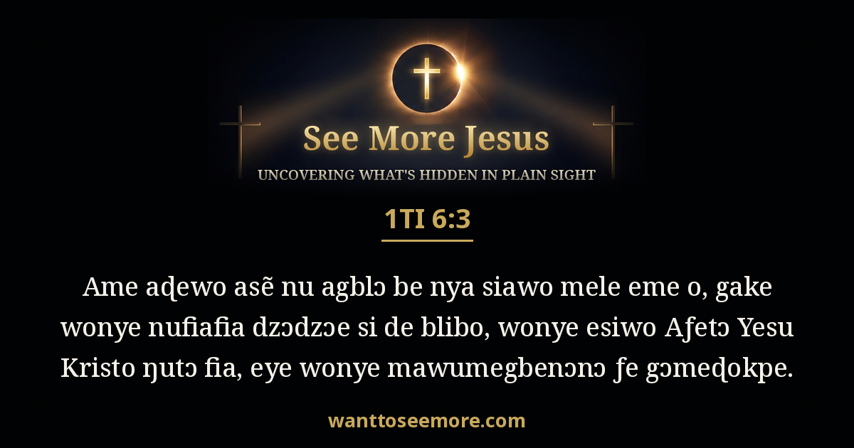 1 Timothy 6:3