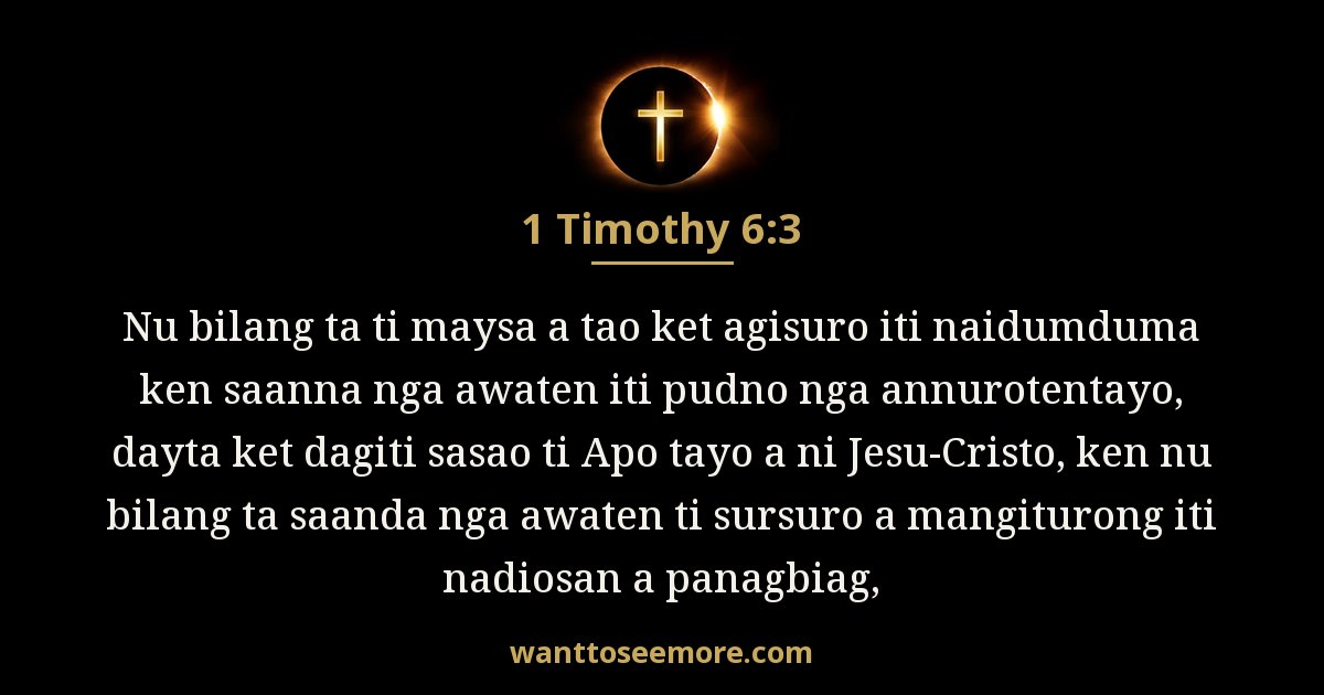 1 Timothy 6:3