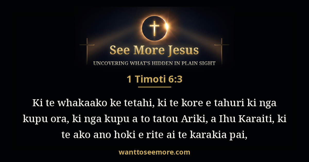 1 Timothy 6:3
