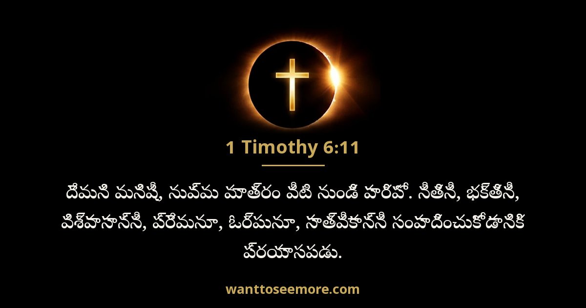 1 Timothy 6:11
