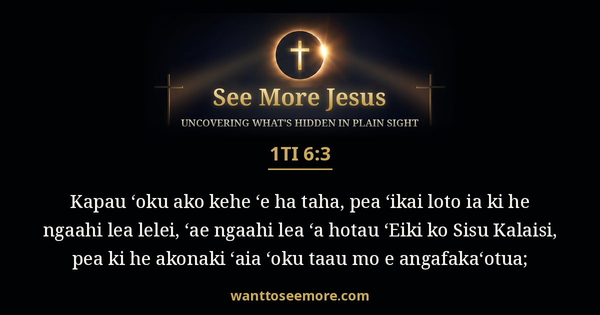 1 Timothy 6:3