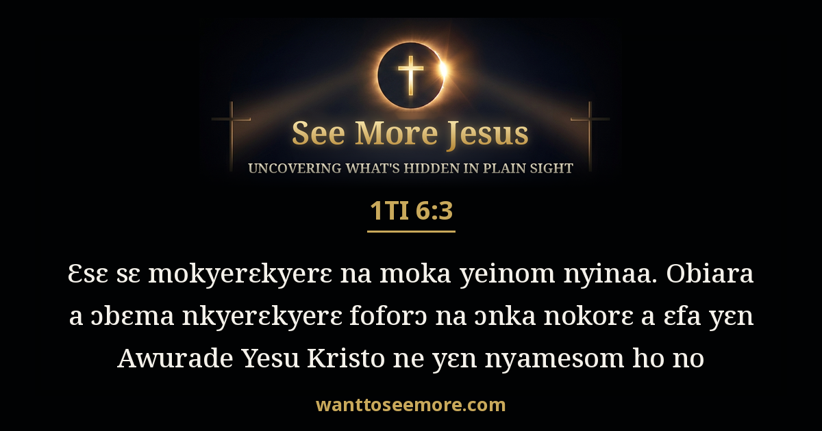 1 Timothy 6:3