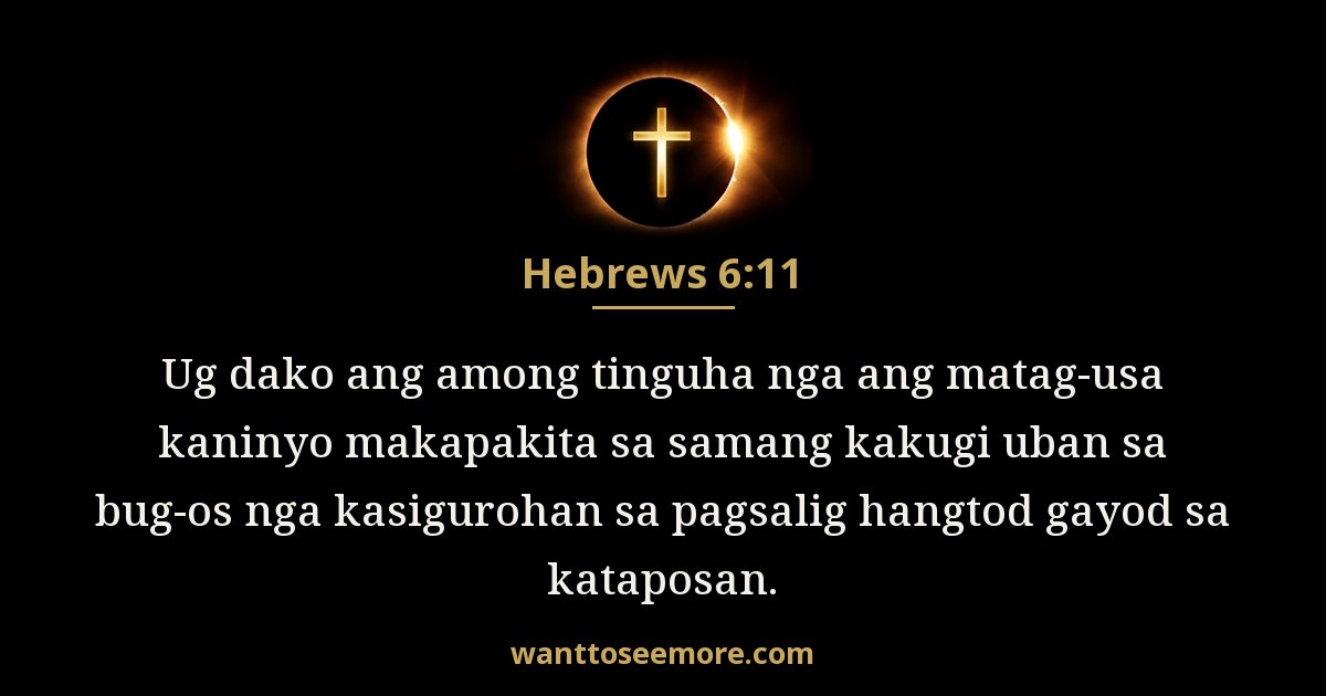 Hebrews 6:11