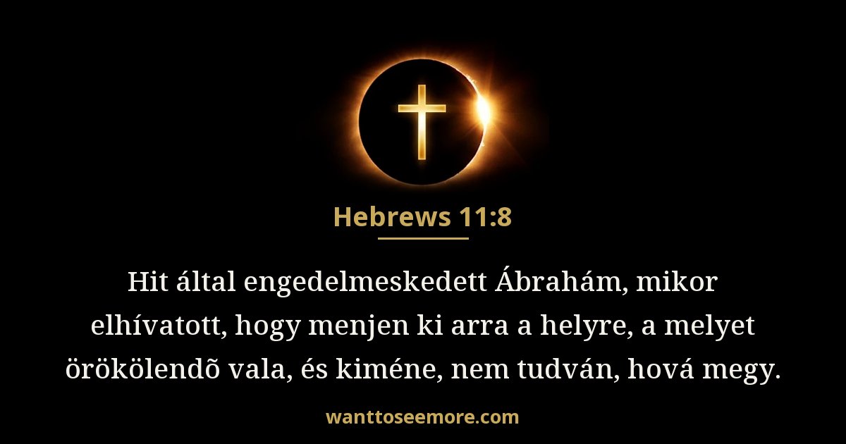 Hebrews 11:8