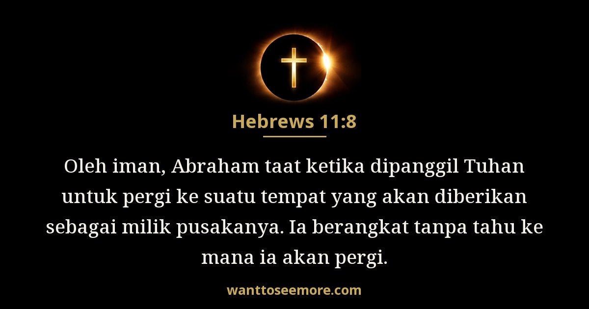 Hebrews 11:8