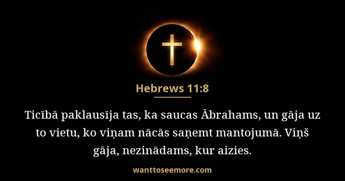 Hebrews 11:8