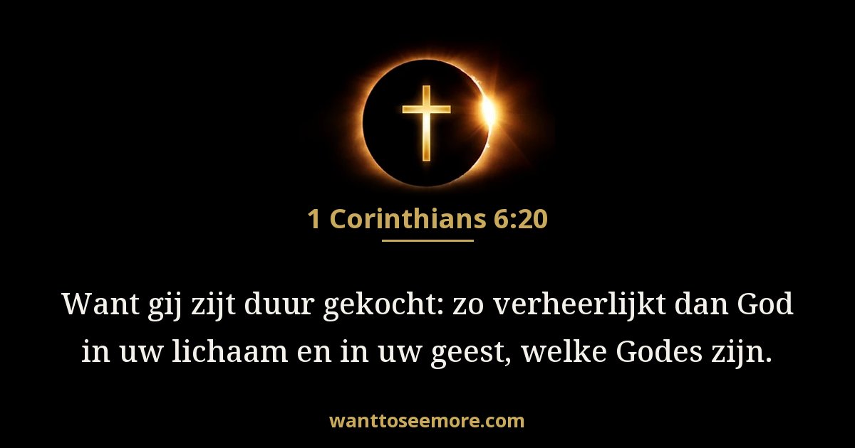 1 Corinthians 6:20