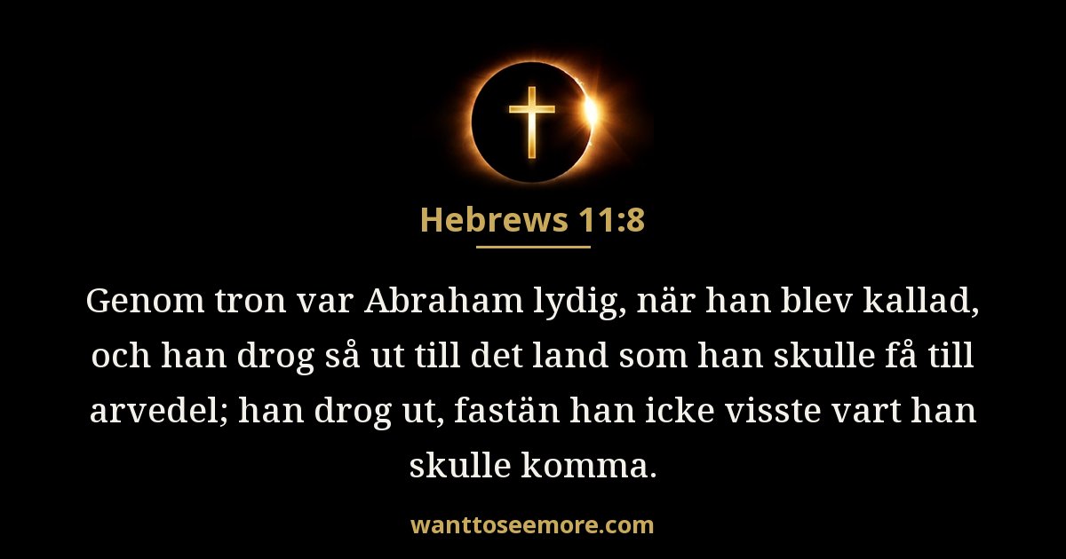 Hebrews 11:8