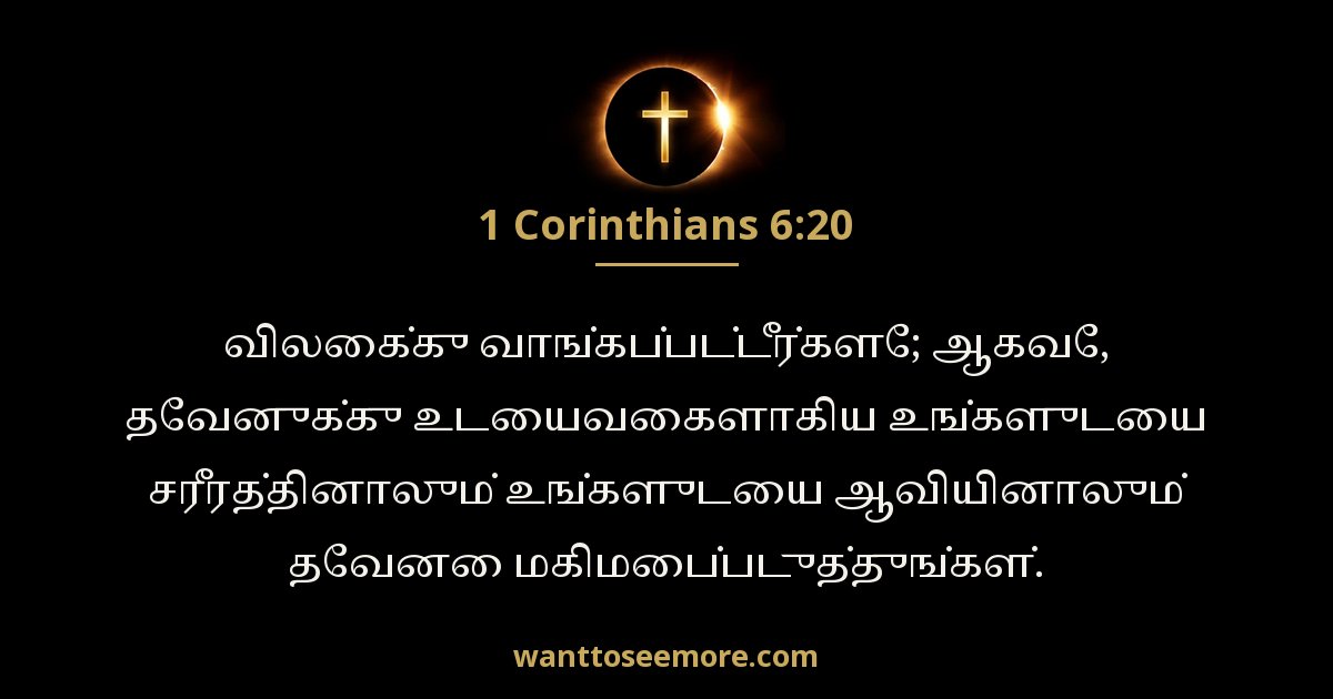 1 Corinthians 6:20
