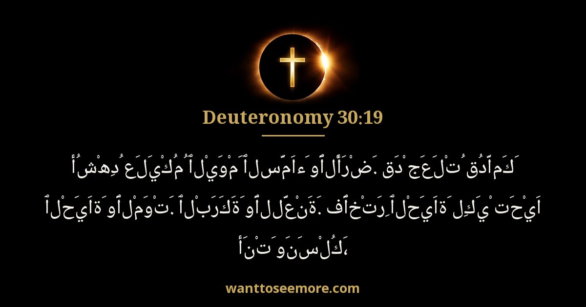 التثنية 30:19