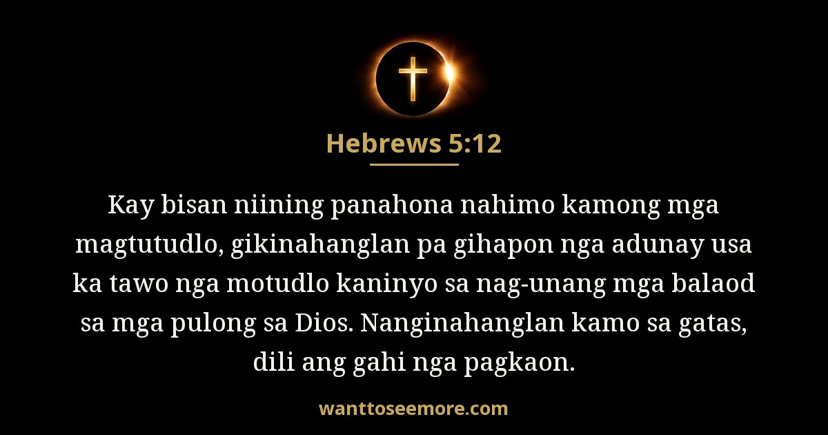 HEB 5:12