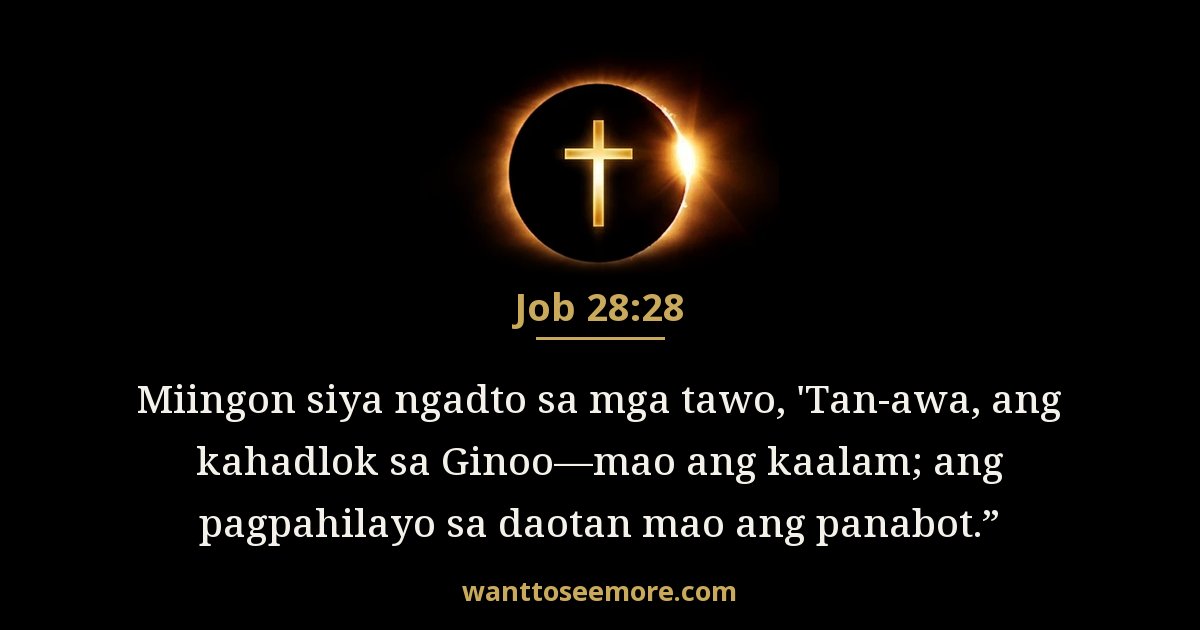 JOB 28:28