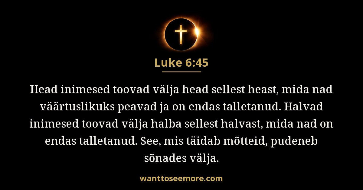 LUK 6:45