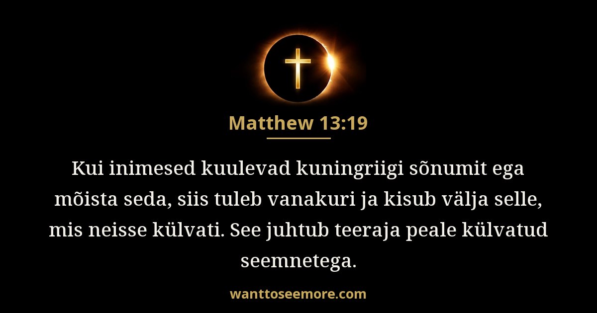 Matthew 13:19
