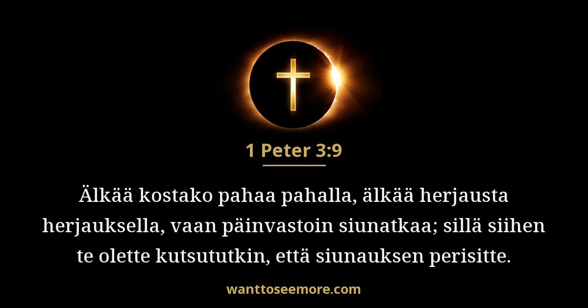 1. Pietarin kirje 3:9
