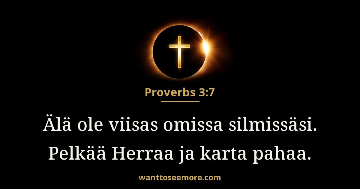 Proverbs 3:7