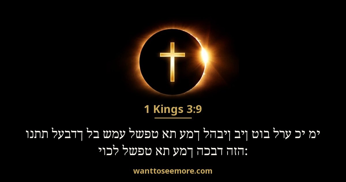 מלכים א׳ 3:9