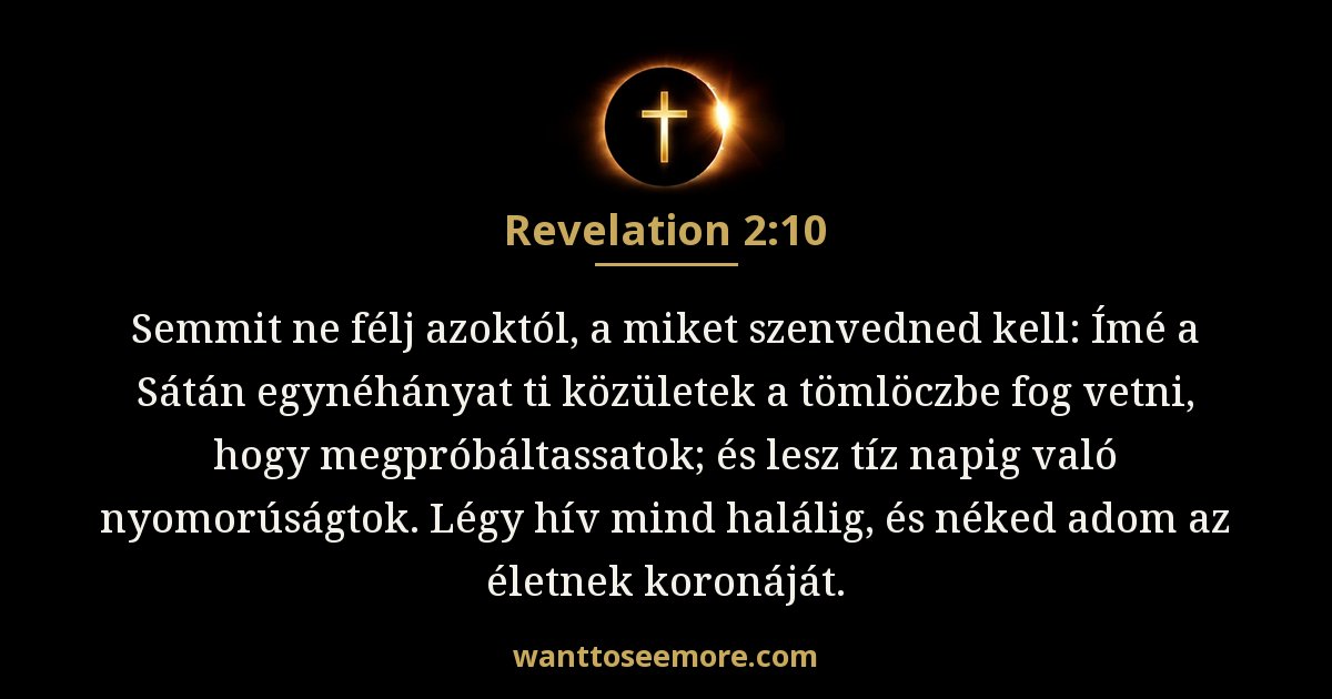 Jelenések 2:10