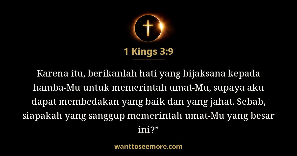 1 Kings 3:9