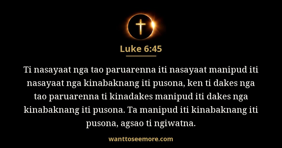Luke 6:45