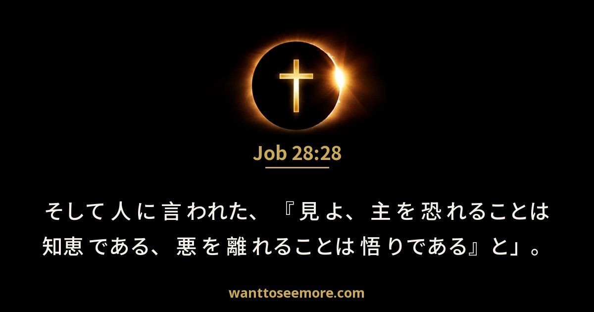 ヨブ記 28:28