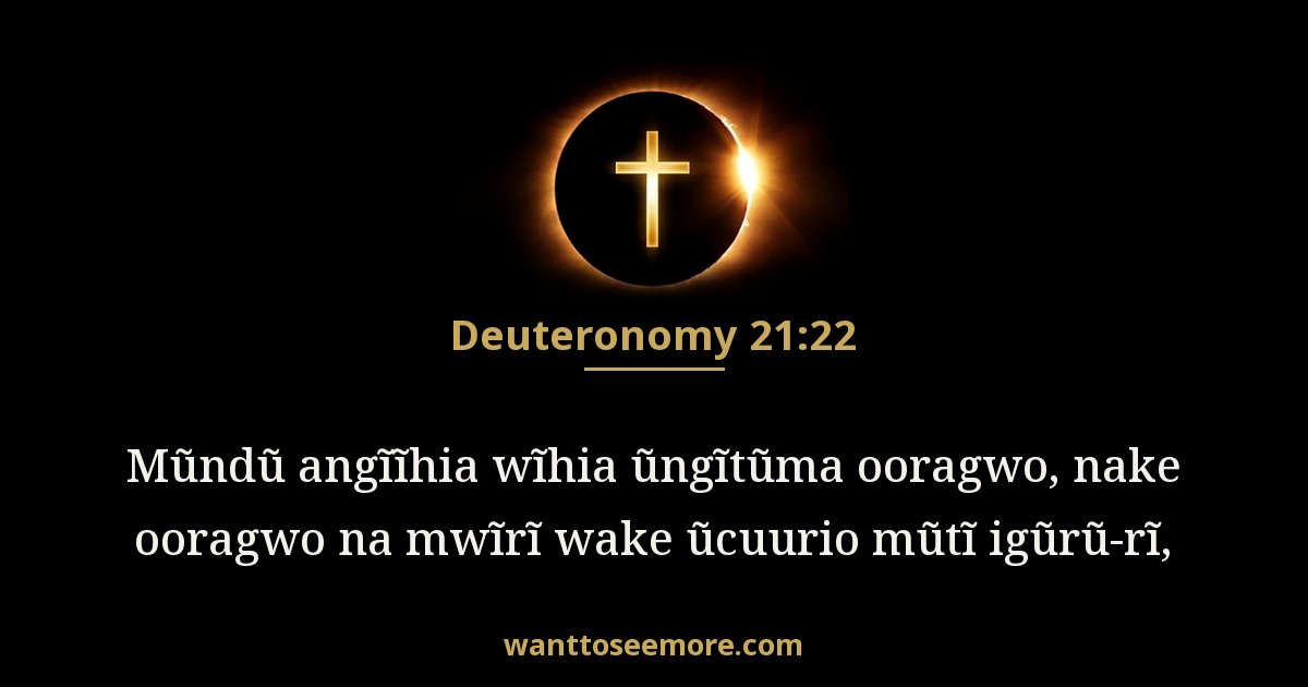 Deuteronomy 21:22