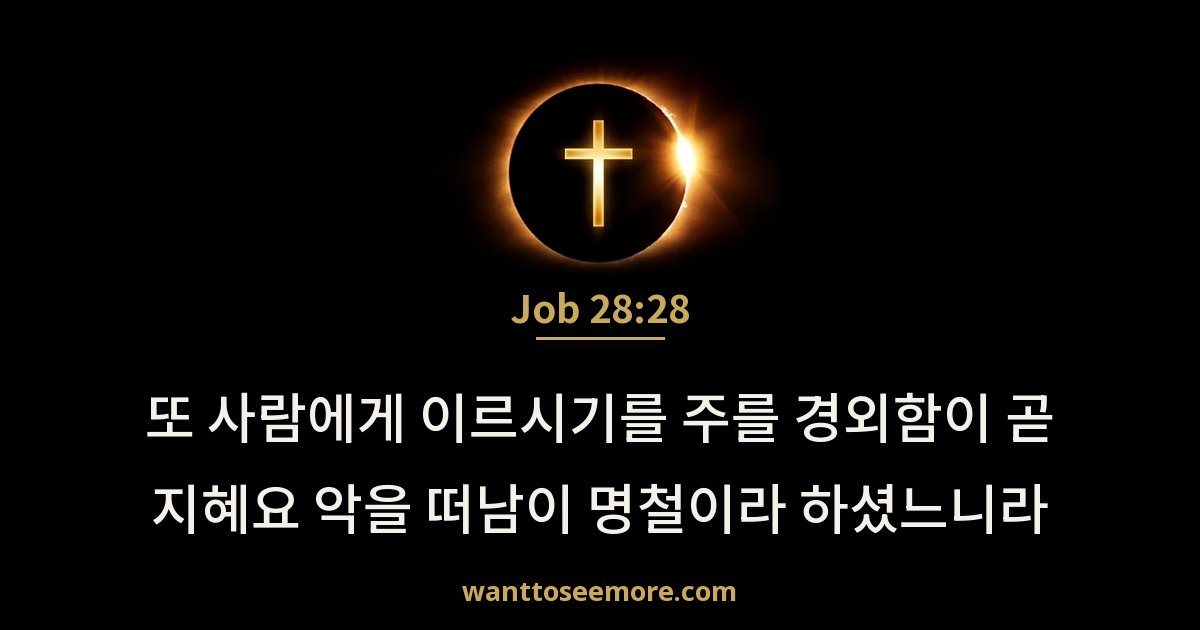 Job 28:28
