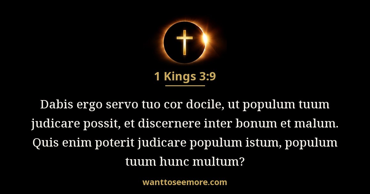1 Regum 3:9
