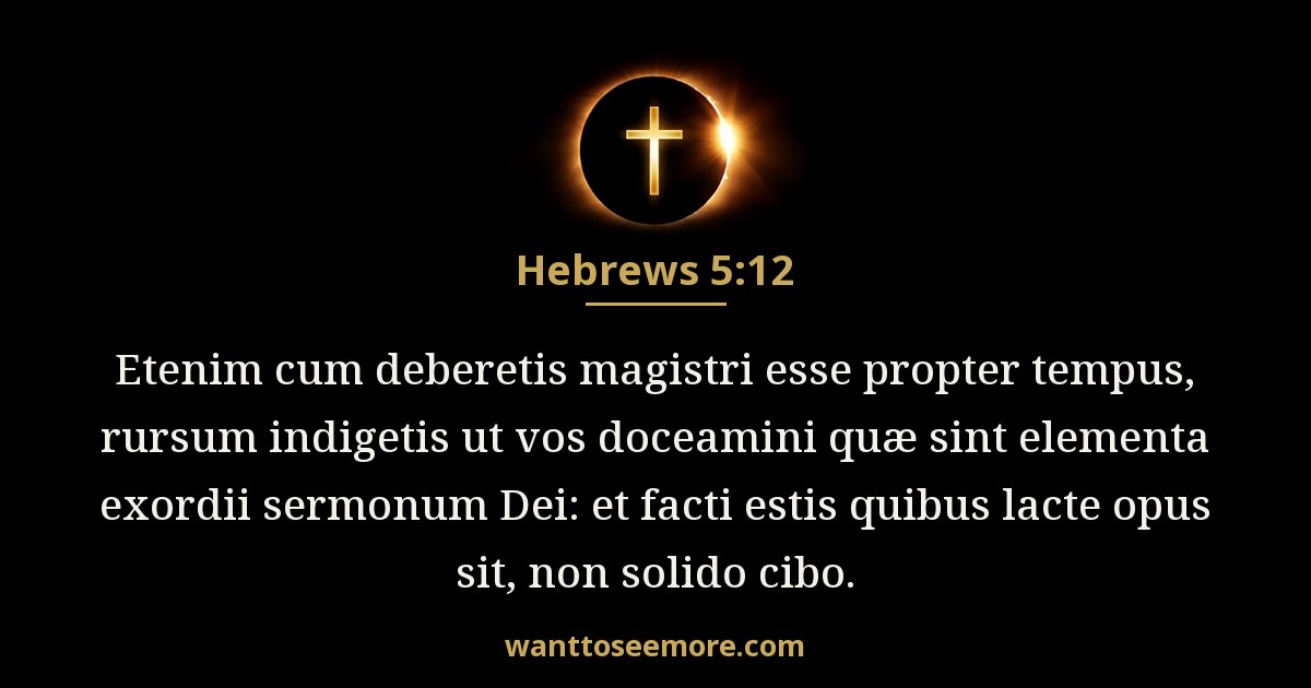 Hebrews 5:12