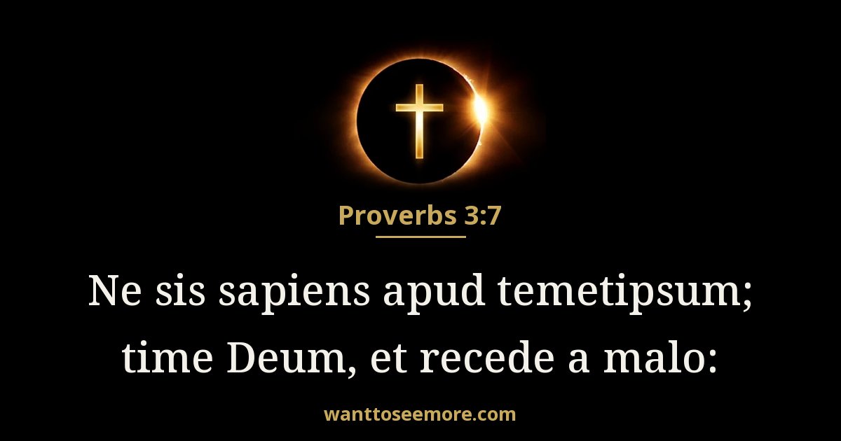 Proverbs 3:7