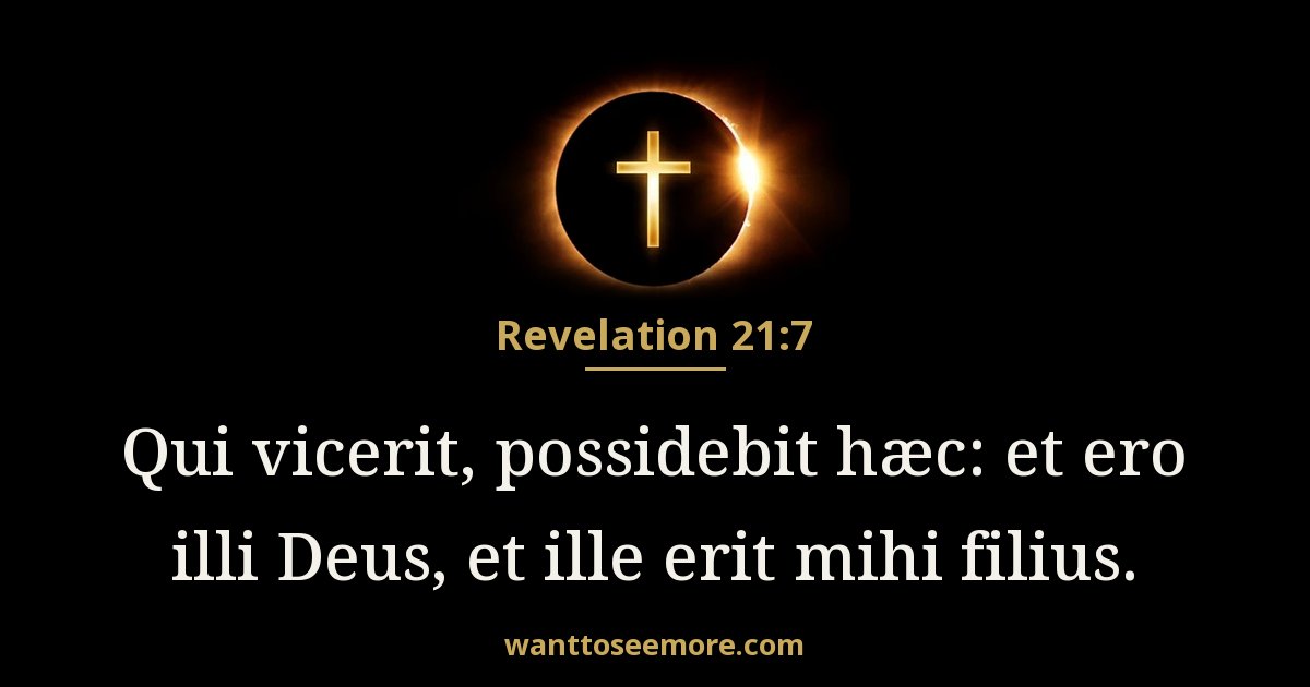 Apocalypsis 21:7