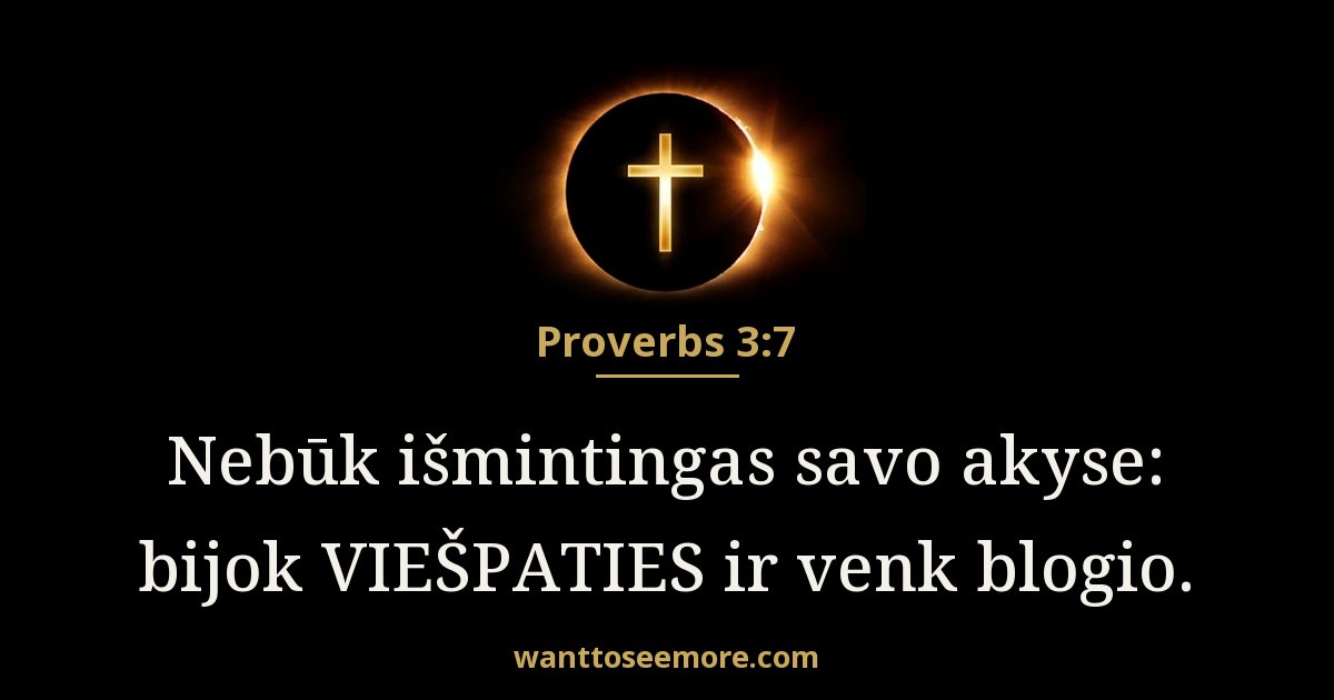 Proverbs 3:7