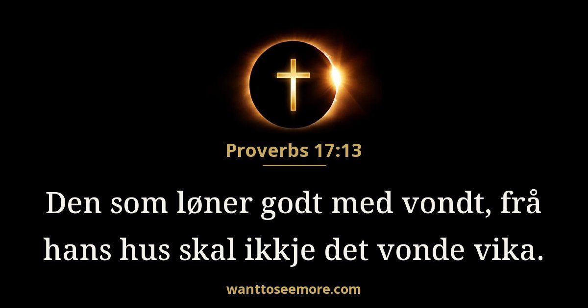 Salomos ordspråk 17:13