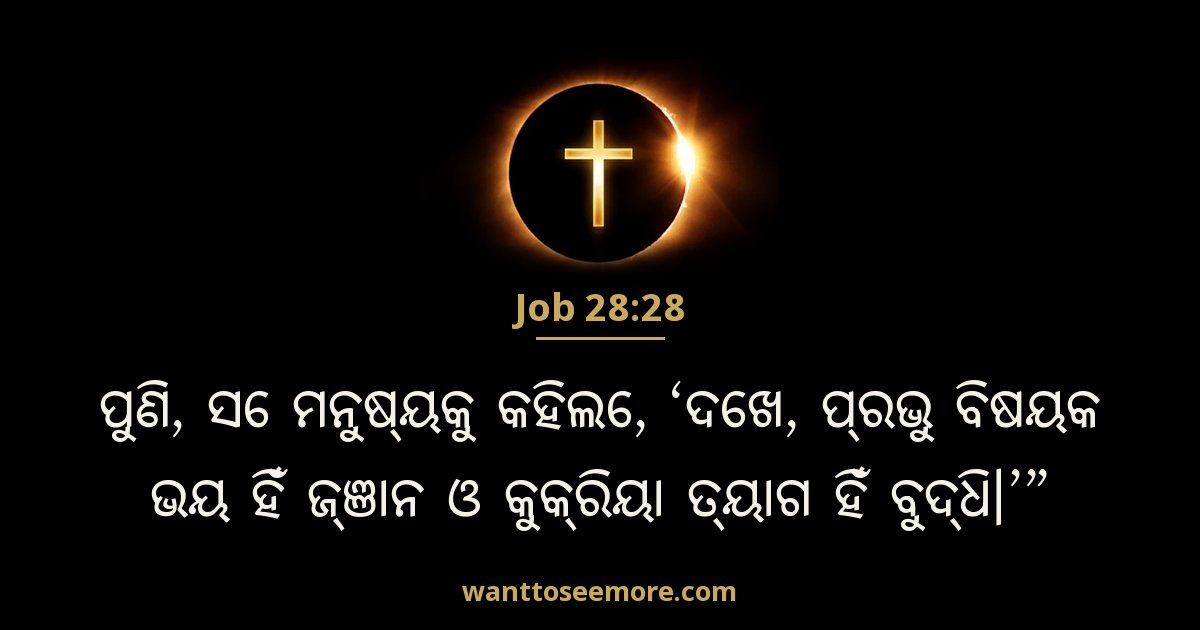 JOB 28:28